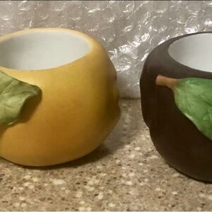 PARTYLITE Fruit Shaped Tea Light Candle Holders Set Home Decor